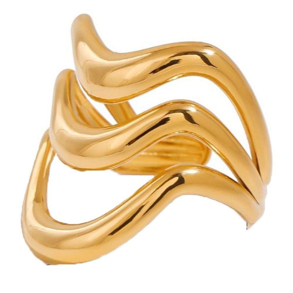 Кольцо на палец Золото 18 карат Кольцо-открывашка Инопланетянин Ювелирные изделия Аксессуары Женщины style 3